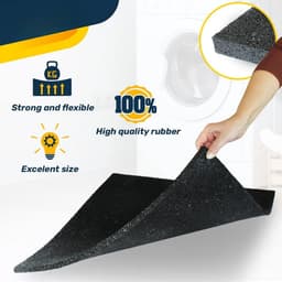 Anti Trillingsmat Wasmachine - en Wasdroger - Geluidsdempende Antislip Mat - Rubber Mat Trillingsdempers - Trillingsdempers wasmachine – Extra dik - Voetjes wasmachine & droger - Wasmachine demper – Anti trillings - vibratie - dempers pads – Antislip — thumbnail 3