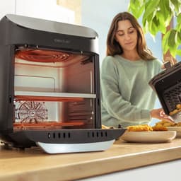 Cecofry FoodCourt Dubbele Airfryer XXL - Airfryer & Oven - 11 Liter - Stacked - 8 Bakprogramma's - Grill, App en meer functies — thumbnail 4