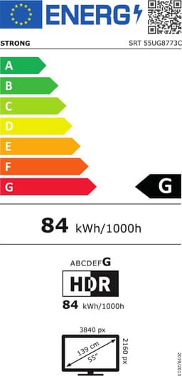 STRONG - TV 55" (139 cm) SRT55UG8773C QLED - Smart Google TV 4K UHD - Chromecast - Google Assistant - Dolby ATMOS - Doly Vision - Quantun dot colors - Drievoudige tuners - Wifi - Bluetooth - Port Ethernet - 4xHDMI + 2xUSB - NETFLIX — thumbnail 2