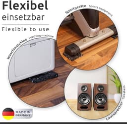 Anti Trillingsmat Wasmachine - en Wasdroger - Geluidsdempende Antislip Mat - Rubber Mat Trillingsdempers - Trillingsdempers wasmachine – Extra dik - Voetjes wasmachine & droger - Wasmachine demper – Anti trillings - vibratie - dempers pads – Antislip — thumbnail 4