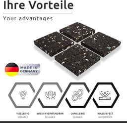 Anti Trillingsmat Wasmachine - en Wasdroger - Geluidsdempende Antislip Mat - Rubber Mat Trillingsdempers - Trillingsdempers wasmachine – Extra dik - Voetjes wasmachine & droger - Wasmachine demper – Anti trillings - vibratie - dempers pads – Antislip — thumbnail 5