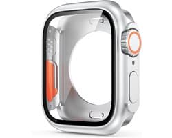 Bumper Case Geschikt voor Apple Watch Series 4 / 5 / 6 / SE - 40mm - Full Cover Hard Case / Beschermend Hoesje Met Screenprotector - Zilver