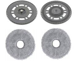 2 x Mop pad houder tray + 2 x mop dweildoek compatibel met Dreame / L20 / X30 / X40 / Ultra L10s ULTRA PRO HEAT - twee stuks - Hoogwaardige vervanging