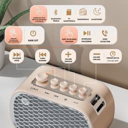 Bluetooth Speaker - Draagbare Wireless Speaker - 6 uur Speeltijd - 8 Ontspannende Natuurgeluiden - Noise Machine voor Slaap - Noodradio - TF-kaartweergave - voor Binnen/Buiten — thumbnail 2