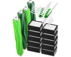 Dparts XL vervangingsset geschikt voor iRobot Roomba - 10x HEPA filter - 10x zijborstel - 4x rubberen borstels - voor E5 E6 i3 i3+ i4 i4+ i5 i5+ i6 i6+ i7 i7+ i8 i8+ J7 J7+ - filterset - dubbele hoofdborstels - zijborstels - 4757966