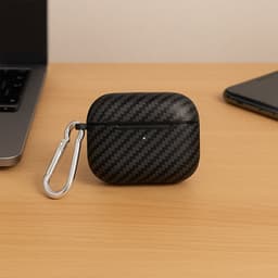 ShieldCase Black Stripe Hoesje Geschikt voor Airpods 4 - Siliconen Case voor Apple Airpods 4 Case Hoesje - Zwart — thumbnail 3