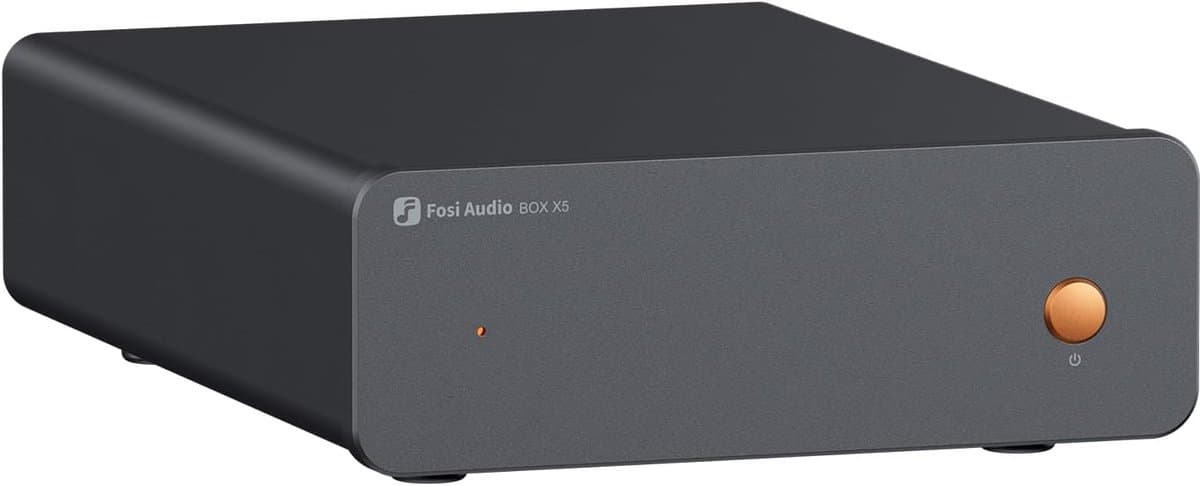 Fosi Audio Box X5 Phono Voorversterker voor Platenspeler - 4-niveau instelbare gain 38/48/56/66 dB met RCA — afbeelding 1