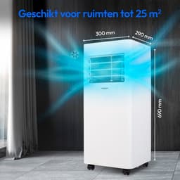 MEDION Mobiele Airco E701 (7000 BTU, 3-in-1, Koelen, Ontvochtigen, Ventileren, tot 25m², incl. Raamafdichtingskit, voor Slaapkamer en Woonkamer, Afstandsbediening, MD 37730) — thumbnail 3