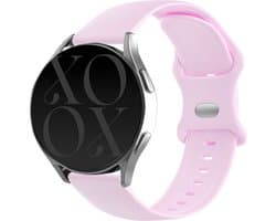 xoxo Wildhearts siliconen smartwatch bandje 20mm - Geschikt voor Samsung Galaxy Watch 7 / 6 / 6 Classic / Watch 5 / 5 Pro / Watch 4 / 4 Classic / Watch 1 42mm / Watch 3 41mm / FE - Polar Unite / Pacer / Ignite 1-2-3 / Amazfit GTS 1-2-3-4 / Bip - Roze