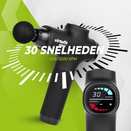 VirtuFit M3 Pro Premium Massage Gun - 6 opzetstukken - Oplaadbaar - Spier Massage - Draadloos - Inclusief Opbergkoffer - Professioneel — thumbnail 4