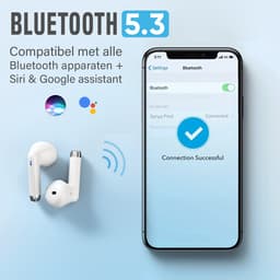 Synyq ProX - Draadloze Oordopjes - 30 uur Afspeeltijd - Bluetooth Oordopjes - Draadloze Oortjes - Oortjes Draadloos - Wit — thumbnail 5