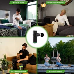 Tunturi MG30 Massage Gun Mini - Oplaadbaar massageapparaat - Massage pistool - Incl. 4 opzetstukken en koffer - Kleur: zwart — thumbnail 5
