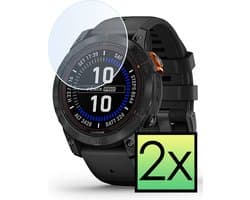 Screenprotector - 2 Stuks - Geschikt voor Garmin Fenix 7 Pro - Extra Sterk - Tempered Glass - Gehard Glas - Beschermglas Screen Cover - Bescherm Protector voor Smartwatch