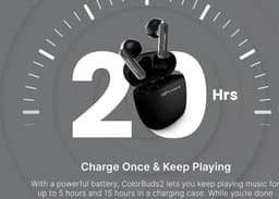 HiFuture Colorbuds 2 Draadloze 5.3-Koptelefoon, Sportoordopjes met 15 uur Speeltijd, IPX5 Waterdicht, Smart Touch Gym-oordopjes voor Joggen en hardlopen, Compatibel met Android en IOS, Kleur (Zwart) — thumbnail 3