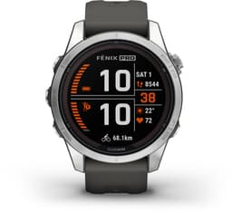 Garmin Fenix 7s Pro Solar - Smartwatch - Sporthorloge - Zon oplaadbaar - Tot wel 14 dagen Batterij - 42mm - Zilverkleurig — thumbnail 1