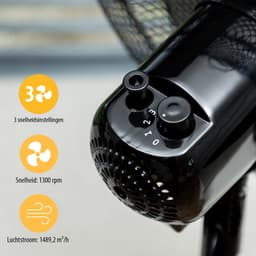 Tristar Tafelventilator 30 cm – 3 Snelheden – 85° Oscillatie – Verstelbare Luchtstroom – VE-5725 – Zwart — thumbnail 2