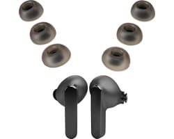 kwmobile 6x cover voor in-ear oortjes geschikt voor JBL Live Pro 2 TWS - Vervangende oordopjes in zwart