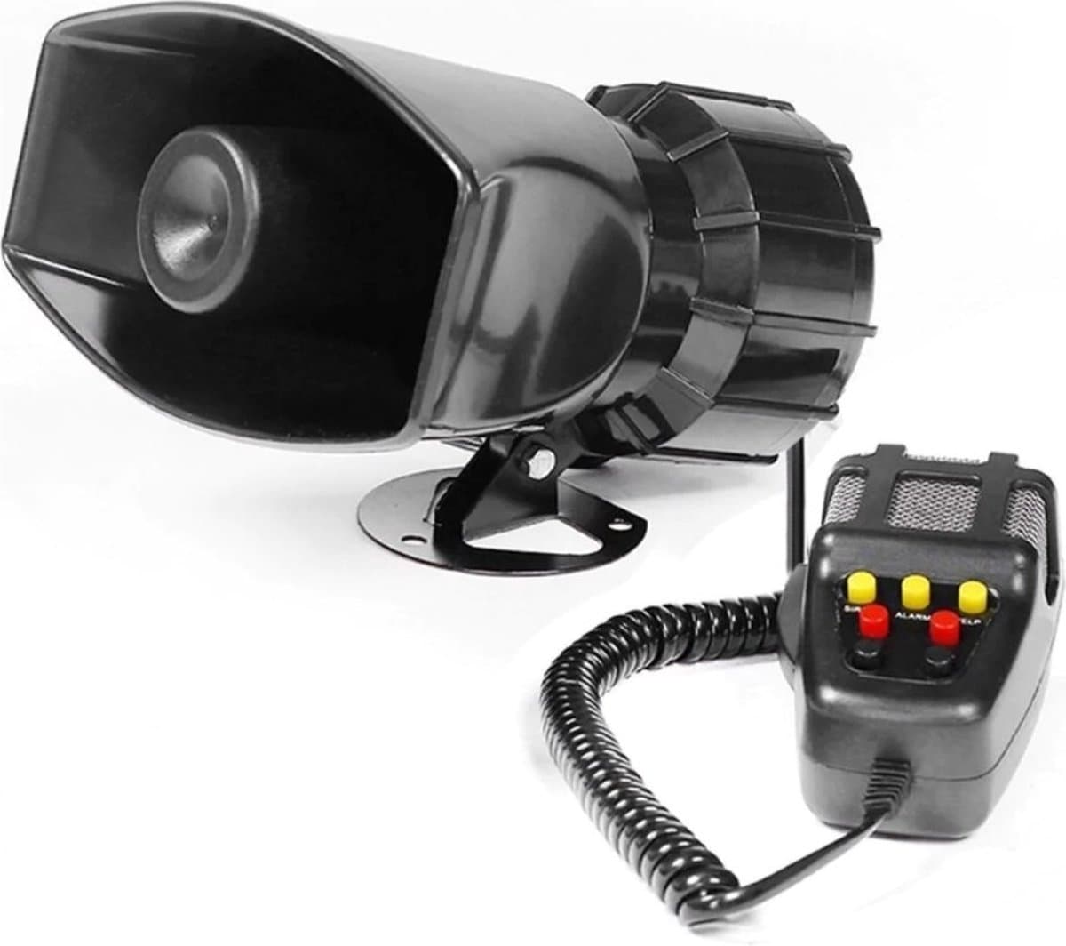 Megafoon - Megafoon met sirene - Alarm - Luchthoorn - Speaker - Produceert 110 Decibel - 12V — afbeelding 1