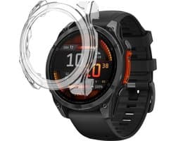 Hoesje voor Garmin Fenix 8 (47mm) - Harde beschermhoes transparant scherm gehard glas
