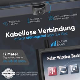 Draadloos achteruitrijcamera systeem op zonne-energie met 4,3 inch monitor en IP67 waterdicht — thumbnail 5