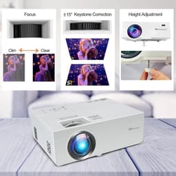 Equivera Mini Beamer - Draagbare Beamer - Beamer - Mini Beamer Projector - Projector - Mini Projector — thumbnail 3