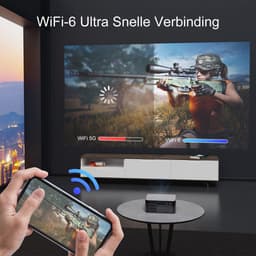 1080P Full HD Beamer met WiFi6, 20000 Lumen en 4D Trapezkorrektur - Ideaal voor Heimkino — thumbnail 4