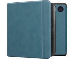 kwmobile e-reader hoesje geschikt voor Kobo Libra Colour hoes - E reader flip case met magnetische sluiting - Ereader cover in petrol