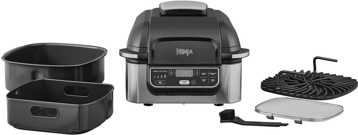 Ninja AG301EU - 2-in-1 Grill & Hetelucht Friteuse 5,7 liter - Grijs/Zwart — afbeelding 1