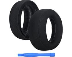 Vervangende Oorkussens voor Sony PlayStation 5 3D Pulse Wireless PS5 Hoofdtelefoon van MMOBIEL – Mesh Fabric Koptelefoon Oorkussens - Noise Isolation Hoofdtelefoon Earpads – Zwart