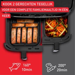 Tefal Easy Fry Dual XXL EY9428 - Dubbele Airfryer XXL - 11L - Dubbele Mand - 2-in-1 Functie - Tot 8 personen — thumbnail 5