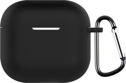 Telestore - hoesje geschikt voor AirPods 4 soft case cover - zwart - TPU hoesje Beschermhoes - AirPods 4 Cover - AirPods 4 hoesje - Geschikt voor Apple Airpods 4 - gel hoesje met sleutelhanger — thumbnail 1
