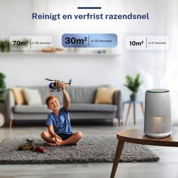 MiRi EasyBreath (2x) + 2 Extra Filters – Luchtreiniger – 250 m³/h – HEPA 13 filter – Ruimtes tot 50m² – Air Purifier – Koolstoffilter – Ionisator – UV-C – Luchtkwaliteit Indicator – WiFi en App — thumbnail 5