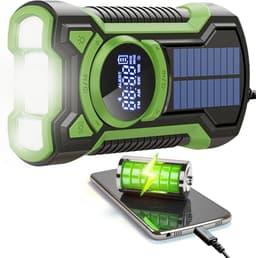 ViveLux® Noodradio - Powerbank 5000 mAh - Bluetooth - Vernieuwd Model 2026 - Solar Opwindbaar - Noodpakket - Draagbare radio - Zaklamp Voor Noodpakket/Camping — thumbnail 1