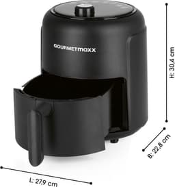 GOURMETmaxx hetelucht friteuse 2,3l - zwart — thumbnail 5