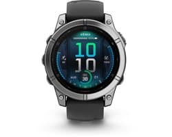 Garmin fēnix E - 47mm - AMOLED Multisport Smartwatch - Sportspecifieke workouts - 100+ sport-apps - 10ATM Waterdicht - tot 16 dagen batterij - Donkergrijs/zwart