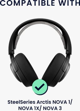 kwmobile vervangende koptelefoonband voor SteelSeries Arctis NOVA 1 / NOVA 1X / NOVA 3 koptelefoon band - Nylon zachte hoofdband voor hoofdtelefoon in zwart / grijs — thumbnail 4