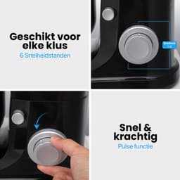Luxari - Keukenmachine - 6L Mengkom - Keukenrobot - Keukenmixer - Kneedmachine - Mixer Met Mengkom - Keukenmachine Mixer — thumbnail 3