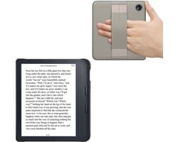 kwmobile e-reader hoesje geschikt voor Kobo Libra 2 hoes - E reader flip case van kunstleer - Ereader cover met handband - In grijs