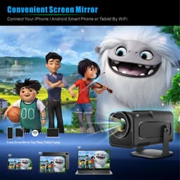 Cahaya 2026 ULTRA model - WiFi 6 mini beamer- Ultieme draagbare beamer - 390 ANSI - 4K - 1080p - Android - Apple - Bt 5.0 — thumbnail 3
