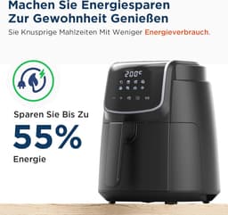 4L XL Heteluchtfriteuse met LED-Touchscreen en 8 Kookfuncties — thumbnail 9