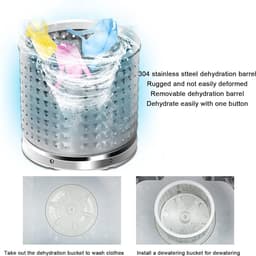 Compacte 2-in-1 Draagbare Wasmachine en Droger voor Slaapkamers, Appartementen en Campers — thumbnail 4