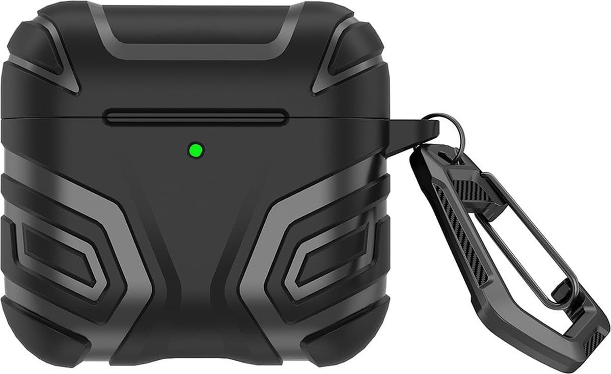 Telestore - Hoesje geschikte voor AirPods 4 / AirPods 5 - TPU hybride zwart hoesje Beschermhoes - Shockproof AirPods 4 / 5 Cover - AirPods 4 / 5 Hoesje - Geschikt voor Apple Airpods 4 en Airpods 5- zwart - hard en TPU cover — afbeelding 1