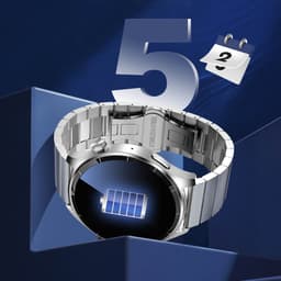 Forever, Luxe herenhorloge met verbinding belt sport gezondheid volgen waterdichte Grand 2, Zilveren — thumbnail 4