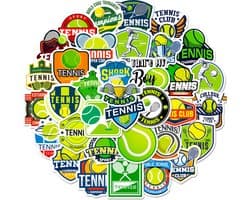 Tennis Stickers - 50 stuks - Sport Stickers voor Drinkfles, Laptop, Raam, Muur etc.