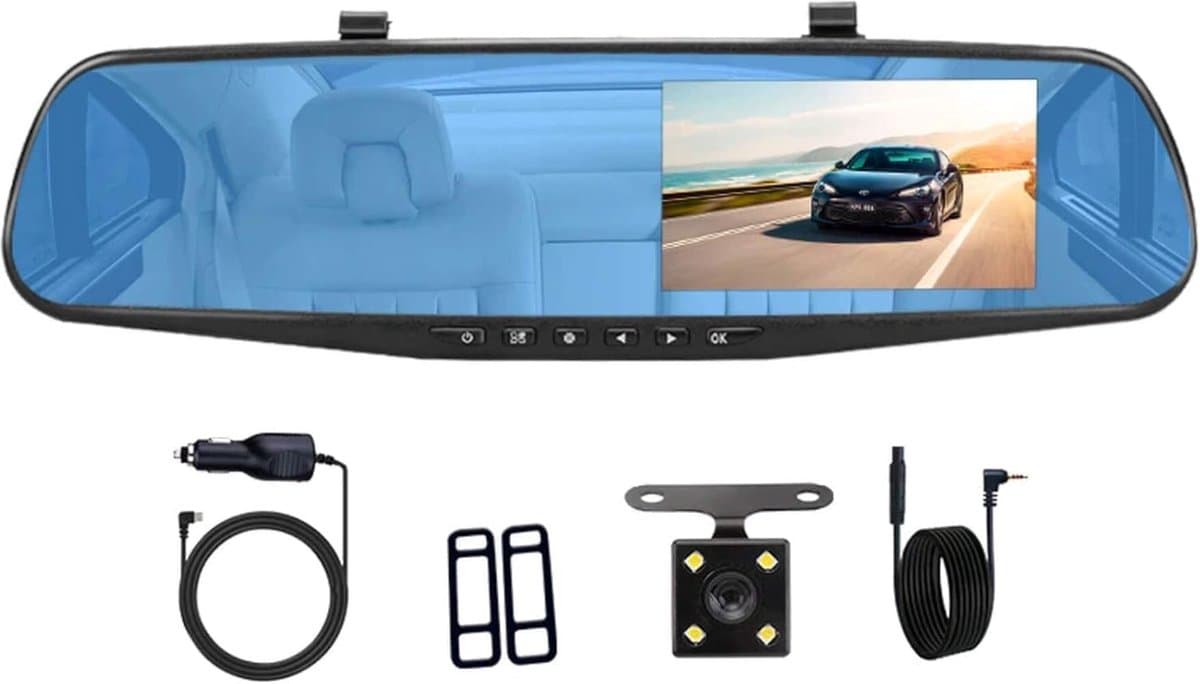 Lexium Dashcam voor auto - Dashcam - Dashcam voor auto voor en achter - Dashcam voor en achter - Dashcam voor en achter draadloos - Dual dashcam — afbeelding 1