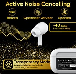 In-Ear Draadloze Oordopjes met Touch Display - Geschikt voor iPhone Oortjes - Nieuwe Bluetooth 5.4 - Noise Cancelling - Oortjes Draadloos - Originele Wireless EarBuds - Phreeze TWS9 Pro — thumbnail 3