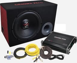 Ground Zero GZ BASS KIT 12.300X - Autosubwoofer - 12" Basreflex Subwoofer-behuizing met Versterker — thumbnail 1