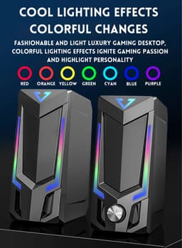Pc Speakers - Bluetooth - Usb - Gaming - Voor Computer - Desktop - TV - Speakerset - Met Led Licht - Surround - Soundbar - Muziek — thumbnail 4