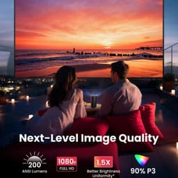 Equivera Mini Beamer - Draagbare Beamer - Beamer - Mini Beamer Projector - Projector - Mini Projector — thumbnail 5