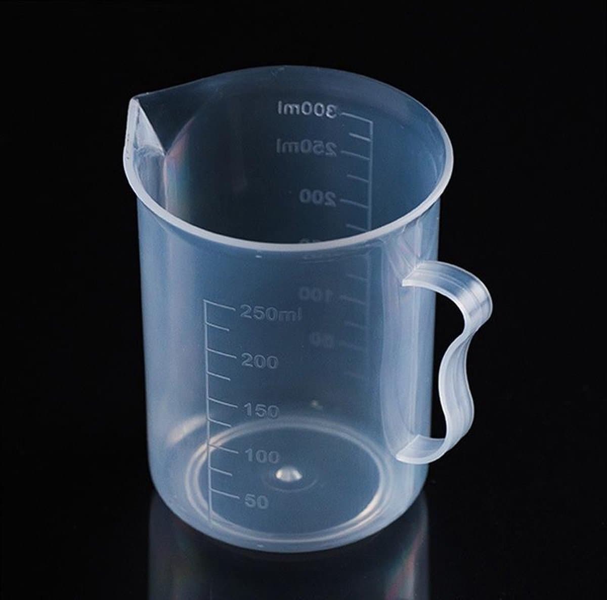 250ml Food Grade PP kunststof kolf digitale metende kop cilinder schaal maatregel glas Lab laboratorium Tools(Transparent) — afbeelding 1